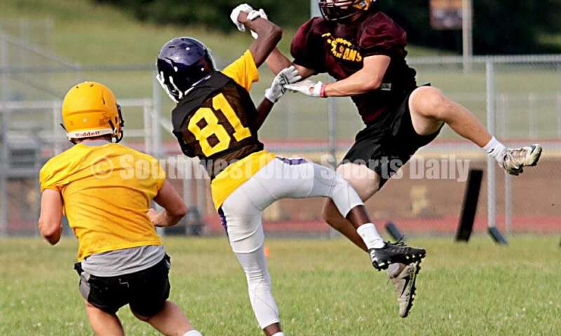 Ross High School's football team hosted Aiken for a 7-on-7 scrimmage July 16, 2019, in Ross Township. E.L. HUBBARD/CONTRIBUTOR