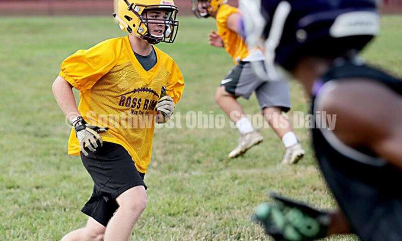Ross High School's football team hosted Aiken for a 7-on-7 scrimmage July 16, 2019, in Ross Township. E.L. HUBBARD/CONTRIBUTOR