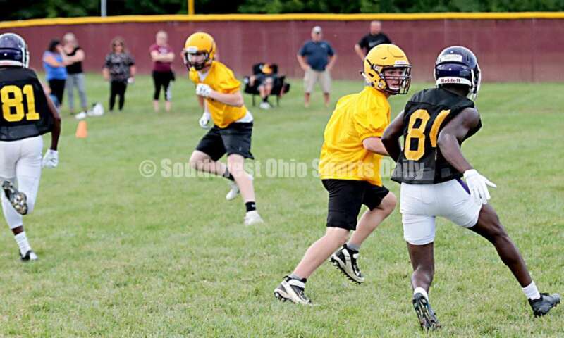 Ross High School's football team hosted Aiken for a 7-on-7 scrimmage July 16, 2019, in Ross Township. E.L. HUBBARD/CONTRIBUTOR