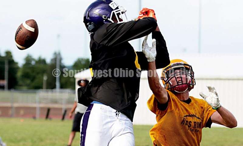 Ross High School's football team hosted Aiken for a 7-on-7 scrimmage July 16, 2019, in Ross Township. E.L. HUBBARD/CONTRIBUTOR
