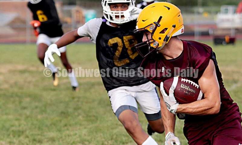 Ross High School's football team hosted Aiken for a 7-on-7 scrimmage July 16, 2019, in Ross Township. E.L. HUBBARD/CONTRIBUTOR