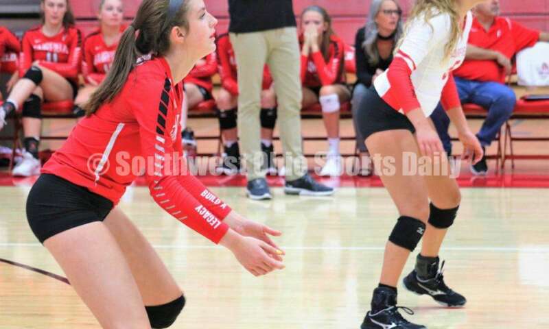 A scene from Fairfield High School's volleyball match against visiting Talawanda on Sept. 9, 2019, at the Fairfield Arena. The host Indians won 25-17, 25-15, 25-18. MARK BRAAM/FAIRFIELD JOURNALISM INSTRUCTOR