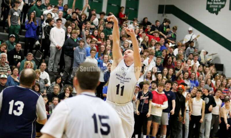 Badin High School hosted the ninth annual Butler County Special Olympics basketball game Jan. 18, 2020, during halftime of the Badin-Talawanda boys contest at Mulcahey Gym in Hamilton. RICK CASSANO/STAFF