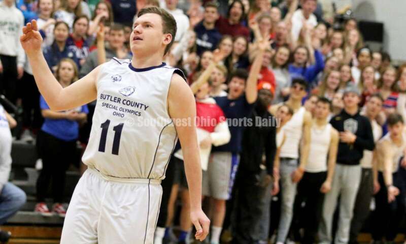 Badin High School hosted the ninth annual Butler County Special Olympics basketball game Jan. 18, 2020, during halftime of the Badin-Talawanda boys contest at Mulcahey Gym in Hamilton. RICK CASSANO/STAFF
