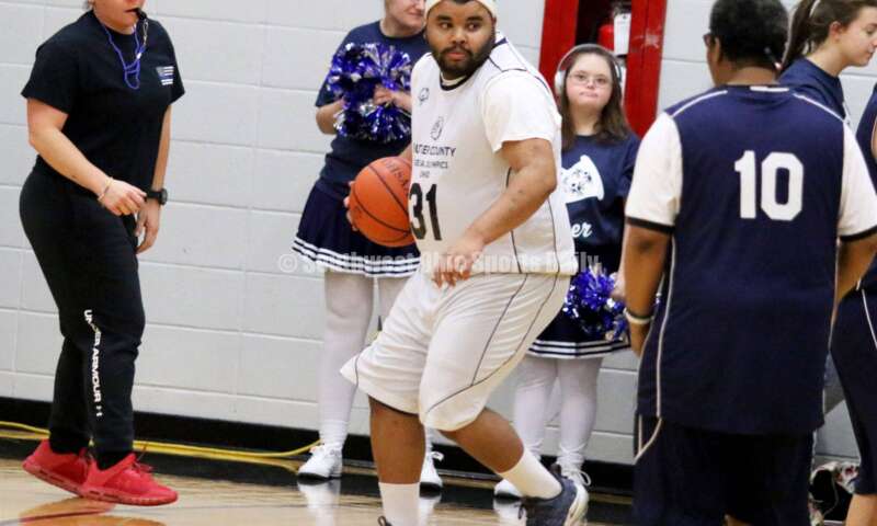 Badin High School hosted the ninth annual Butler County Special Olympics basketball game Jan. 18, 2020, during halftime of the Badin-Talawanda boys contest at Mulcahey Gym in Hamilton. RICK CASSANO/STAFF