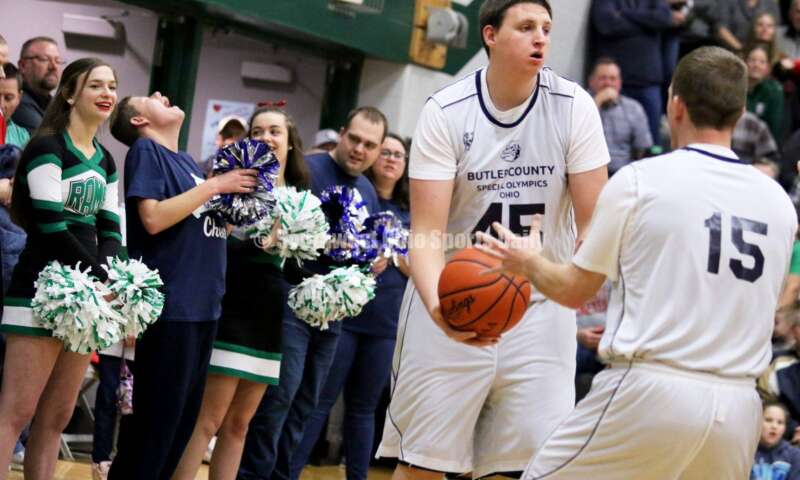 Badin High School hosted the ninth annual Butler County Special Olympics basketball game Jan. 18, 2020, during halftime of the Badin-Talawanda boys contest at Mulcahey Gym in Hamilton. RICK CASSANO/STAFF
