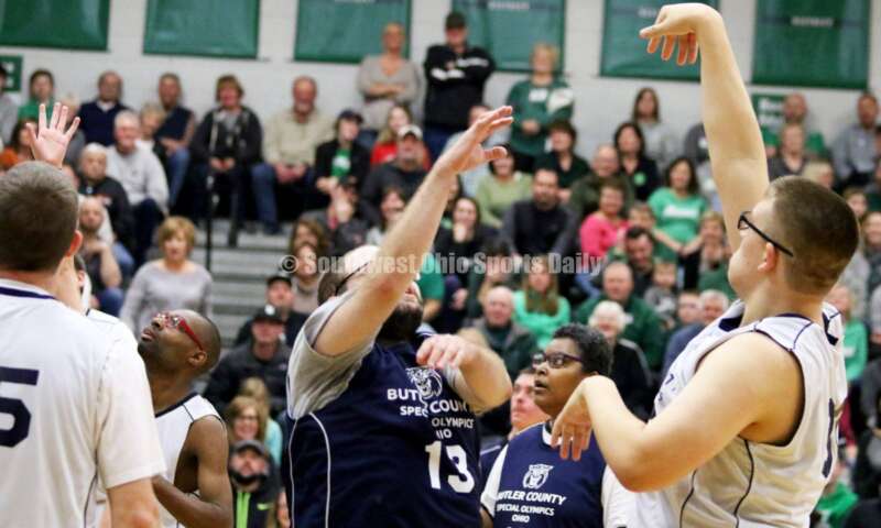 Badin High School hosted the ninth annual Butler County Special Olympics basketball game Jan. 18, 2020, during halftime of the Badin-Talawanda boys contest at Mulcahey Gym in Hamilton. RICK CASSANO/STAFF