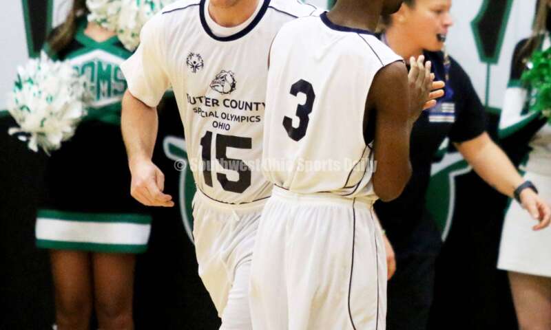 Badin High School hosted the ninth annual Butler County Special Olympics basketball game Jan. 18, 2020, during halftime of the Badin-Talawanda boys contest at Mulcahey Gym in Hamilton. RICK CASSANO/STAFF
