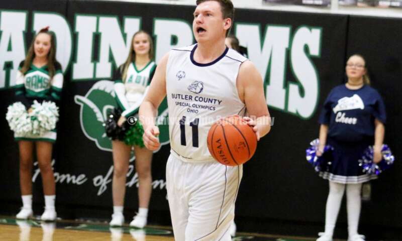 Badin High School hosted the ninth annual Butler County Special Olympics basketball game Jan. 18, 2020, during halftime of the Badin-Talawanda boys contest at Mulcahey Gym in Hamilton. RICK CASSANO/STAFF