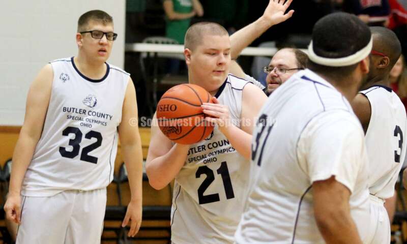 Badin High School hosted the ninth annual Butler County Special Olympics basketball game Jan. 18, 2020, during halftime of the Badin-Talawanda boys contest at Mulcahey Gym in Hamilton. RICK CASSANO/STAFF