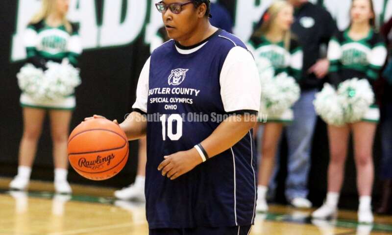 Badin High School hosted the ninth annual Butler County Special Olympics basketball game Jan. 18, 2020, during halftime of the Badin-Talawanda boys contest at Mulcahey Gym in Hamilton. RICK CASSANO/STAFF