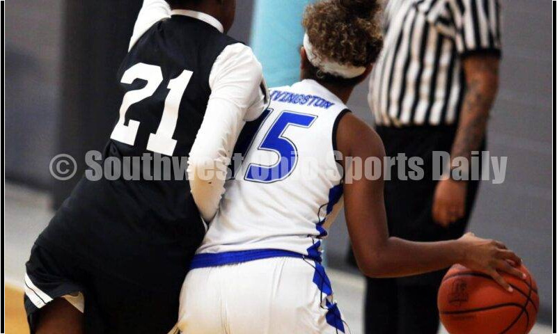 Edgewood High School's Lexi Livingston (15) drives to the basket July 10, 2021, during the Cincy Chargers' game against the Maryland Blazers in a matchup of 17-year-old girls basketball teams in the USJN's Midwest Summer Challenge at Sports Plus in Evendale. The Chargers won 58-31. RICK CASSANO/STAFF