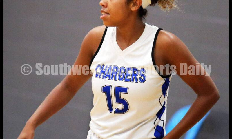 Edgewood High School's Lexi Livingston sets up defensively July 10, 2021, during the Cincy Chargers' game against the Maryland Blazers in a matchup of 17-year-old girls basketball teams in the USJN's Midwest Summer Challenge at Sports Plus in Evendale. The Chargers won 58-31. RICK CASSANO/STAFF