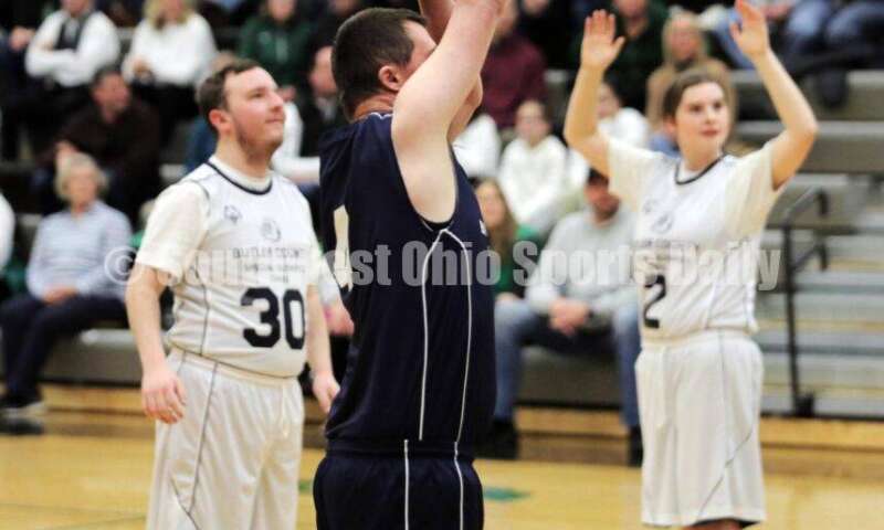 Badin High School hosted a Butler County Special Olympics basketball game Feb. 3, 2023, during halftime of the Badin-Dayton Carroll boys contest at Mulcahey Gym in Hamilton. RICK CASSANO/STAFF