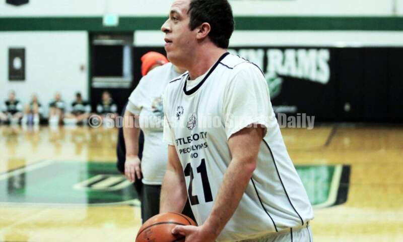 Badin High School hosted a Butler County Special Olympics basketball game Feb. 3, 2023, during halftime of the Badin-Dayton Carroll boys contest at Mulcahey Gym in Hamilton. RICK CASSANO/STAFF