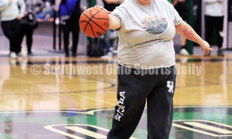 Badin High School hosted a Butler County Special Olympics basketball game Feb. 3, 2023, during halftime of the Badin-Dayton Carroll boys contest at Mulcahey Gym in Hamilton. RICK CASSANO/STAFF