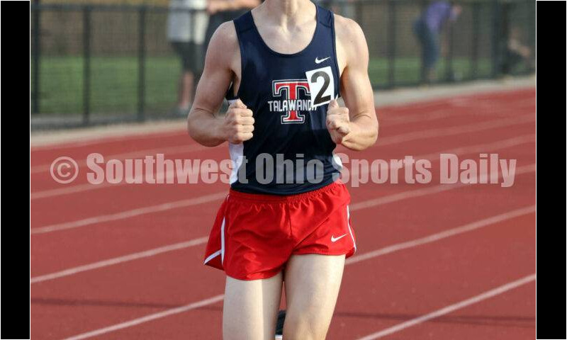 Talawanda High School's Jesse Troy competes in the boys 1,600-meter race April 16, 2024, during the Dale Plank Invitational track & field meet at Talawanda. RICK CASSANO/STAFF