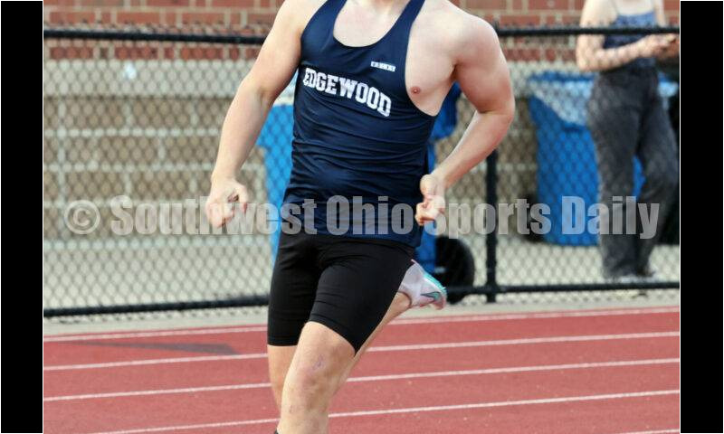 Edgewood High School's Connor Cooper runs in the boys 400 meters April 16, 2024, during the Dale Plank Invitational track & field meet at Talawanda. RICK CASSANO/STAFF