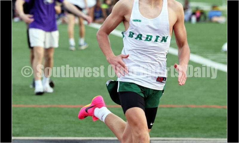 Badin High School's Nate Von Bargen competes in the boys 400 meters April 16, 2024, during the Dale Plank Invitational track & field meet at Talawanda. RICK CASSANO/STAFF