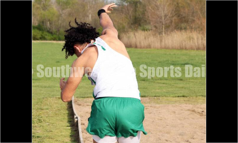 Badin High School's Payson Wilks takes a turn in the boys shot put April 16, 2024, during the Dale Plank Invitational track & field meet at Talawanda. RICK CASSANO/STAFF