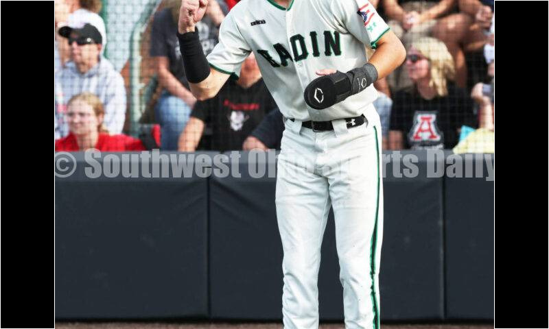 Badin High School's Cooper Ollis scores the second run May 31, 2024, during a Division II regional championship baseball game against Plain City Jonathan Alder at Mason. Badin won 2-0. RON ALVEY/CONTRIBUTOR
