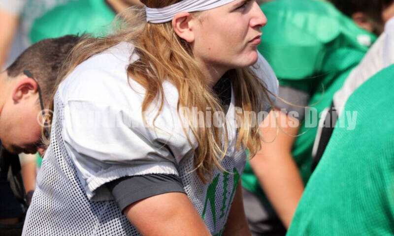 Harrison High School's football team went through a practice session Aug. 14, 2024, at the school in Harrison. RICK CASSANO/STAFF