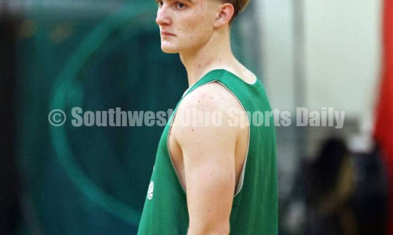 Harrison High School's Willie Parsons watches a drill Dec. 2, 2024, during a boys basketball practice session in Harrison. RICK CASSANO/STAFF