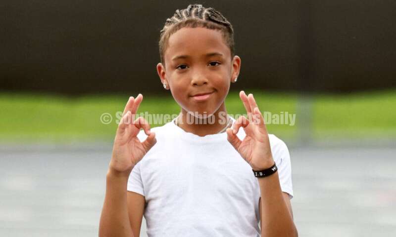 Scenes from Hamilton High School's youth football camp June 20, 2025, at Virgil Schwarm Stadium in Hamilton. RICK CASSANO/STAFF