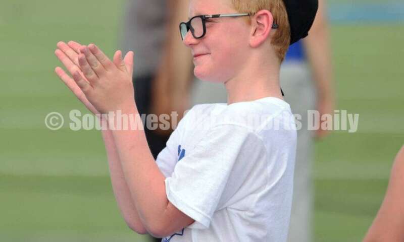 Scenes from Hamilton High School's youth football camp June 20, 2025, at Virgil Schwarm Stadium in Hamilton. RICK CASSANO/STAFF